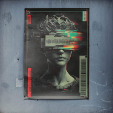 Retrato glitch identity - póster