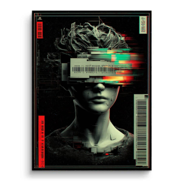 Portret tożsamości w stylu glitch - obraz na matowym PVC