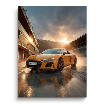 Audi R8 Golden Hour Canvas Art