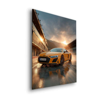Audi R8 dorado Hour - cuadro Dibond mate