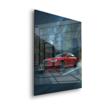 Audi Mountain Night Drive Acrylic Glass Art