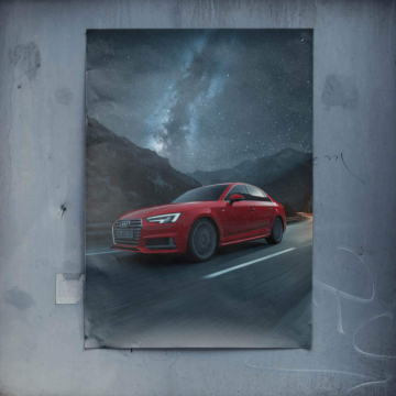 Audi Berg Nachtfahr - Poster