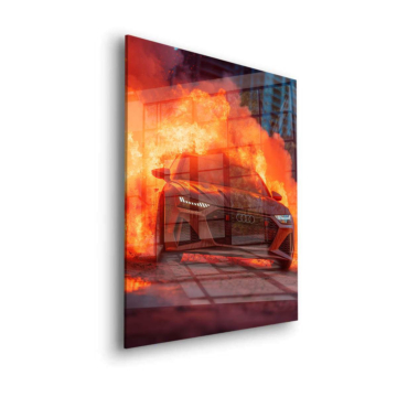 Audi Fire Name Acrylic Glass Art