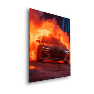 Audi Fire Name - cuadro Dibond mate