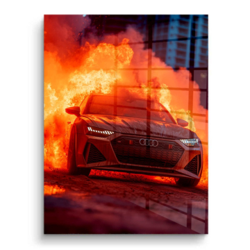 Audi Fire Name PVC Gloss Art