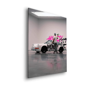 Porsche Money Graffiti Dibond Matt Art