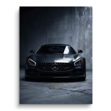 Mercedes AMG Black Front Canvas Art