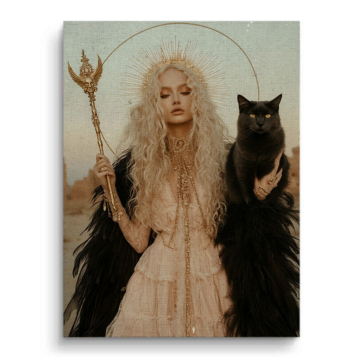 Mystic Blonde Priestess Canvas Art