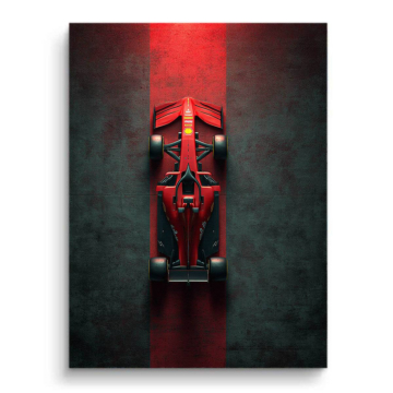 Ferrari F1 Red Stripe Canvas Art