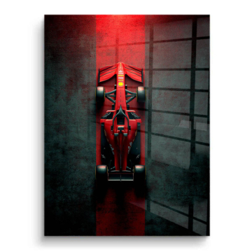Ferrari F1 à bande rouge - tableau PVC brillant