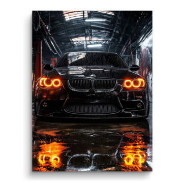 BMW M3 Wet Garage Canvas Art