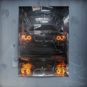 BMW M3 dans un garage humide - poster