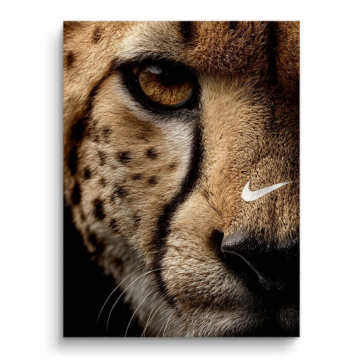 Portret geparda inspirowany Nike - obraz na matowym PVC