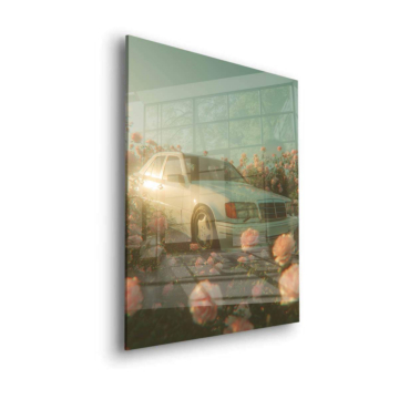 Vintage Mercedes Benz Inspired Acrylic Glass Art