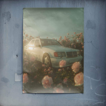 Vintage Mercedes Benz Inspired Poster Art