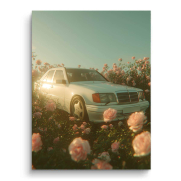 Vintage Mercedes Benz Inspired PVC Matt Art