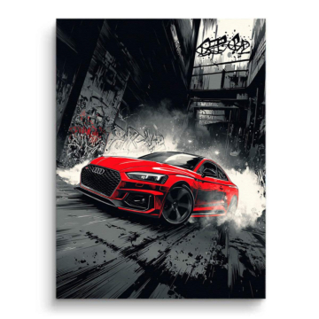 Audi RS Dark Splash Canvas Art