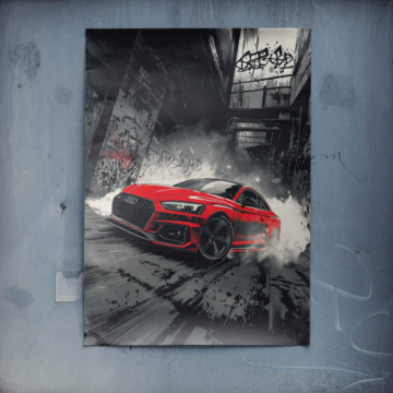 Audi RS mroczny rozbryzg - plakat