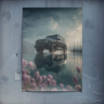 Mercedes AMG G63 con flores - póster
