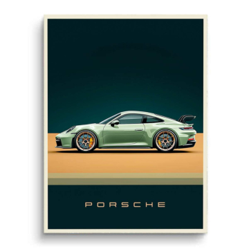 Affiche Porsche classique - tableau PVC mat