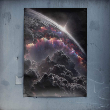 cosmique planète tempête - poster