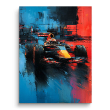 Formula 1 Abstract Race Canvas Art