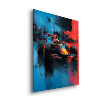 Carrera abstracta de Fórmula 1 - cuadro Dibond mate