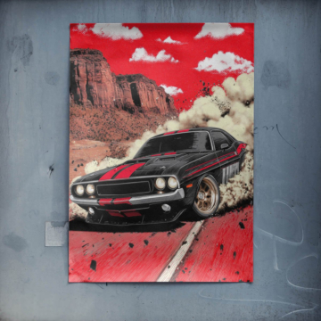 Dodge Charger desierto - póster