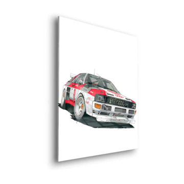 Audi Quattro Rally Sketch - cuadro en vidrio acrílico