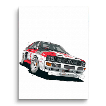Audi Quattro Rally Sketch Canvas Art