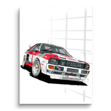 Audi Quattro Rally Sketch PVC Gloss Art