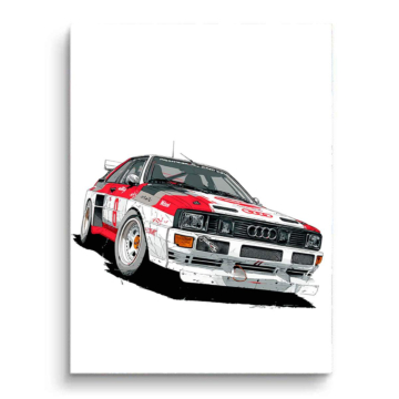 Audi Quattro Rally Sketch PVC Matt Art