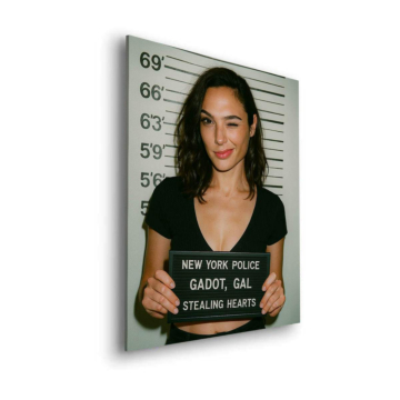 Ficha policial inspirada en Gal Gadot - cuadro Dibond mate