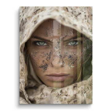 Desert Warrior Woman Portrait PVC Gloss Art