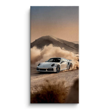 Porsche Desert Dust Canvas Art