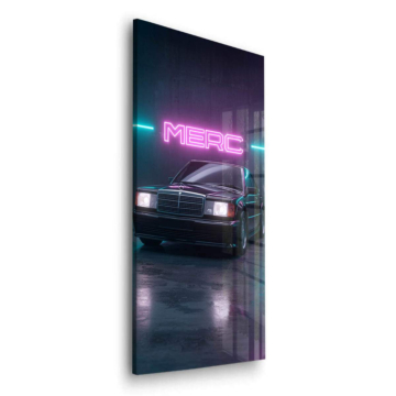 Mercedes Neon Merc Acrylic Glass Art