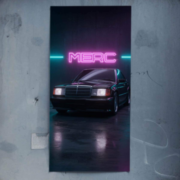 Mercedes néon merc - poster