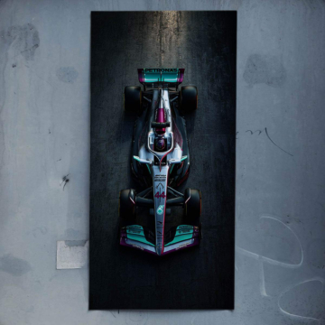 Mercedes AMG Inspired F1 Race Car Poster Art