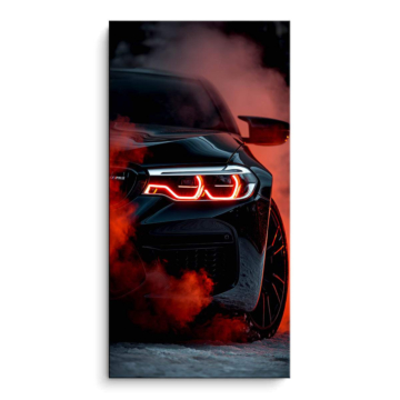 BMW M4 GTE rojo humo - cuadro PVC mate