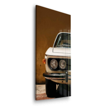 Lancia Inspired Vintage White Car Acrylic Glass Art