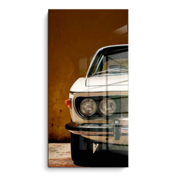 Lancia Inspired Vintage White Car PVC Gloss Art