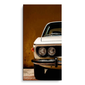 Coche vintage blanco inspirado en Lancia - cuadro PVC mate