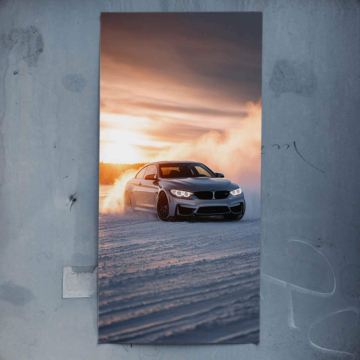Bmw m4 désert virée - poster