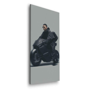 Minimal Motorcycle Rider Dibond Matt Art