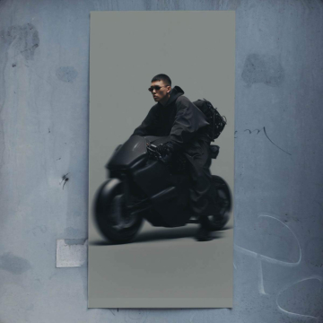 Minimal Motorcycle Rider Poster Art