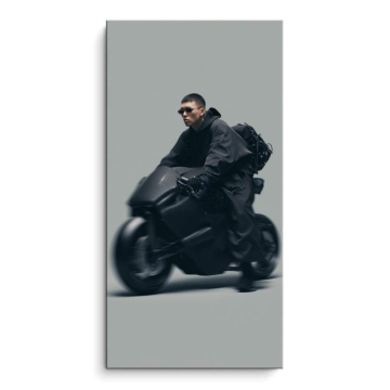 Minimal Motorcycle Rider PVC Matt Art