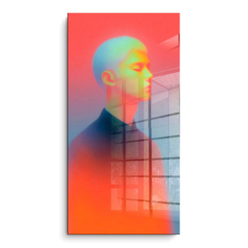 Perfil con degradado de color - cuadro PVC brillante