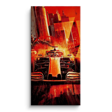 McLaren Orange Formula 1 Heat Canvas Art