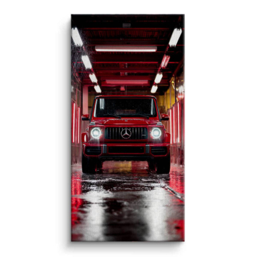 Mercedes G-Class Red Garage Canvas Art