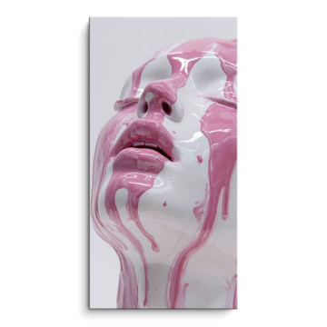 Schmelzendes pinkes Gesicht - PVC-Bild matt
